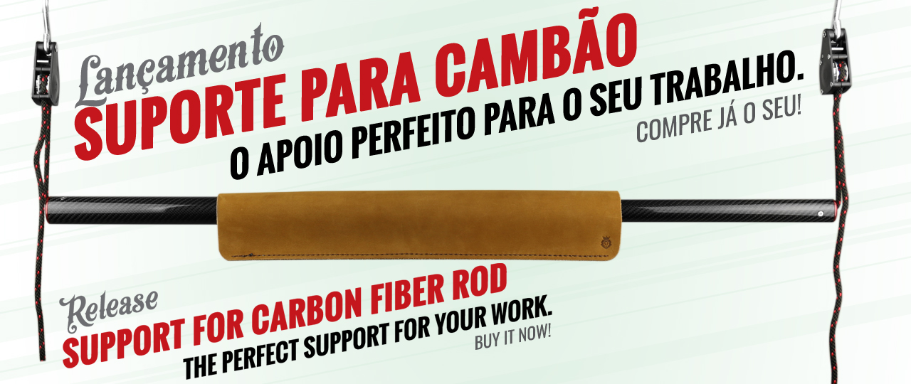 Lançamento Suporte para cambão de fibra de carbono.